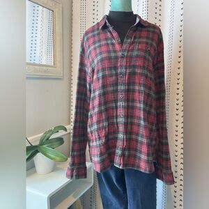 Classic Red and Black Plaid Men's Shirt